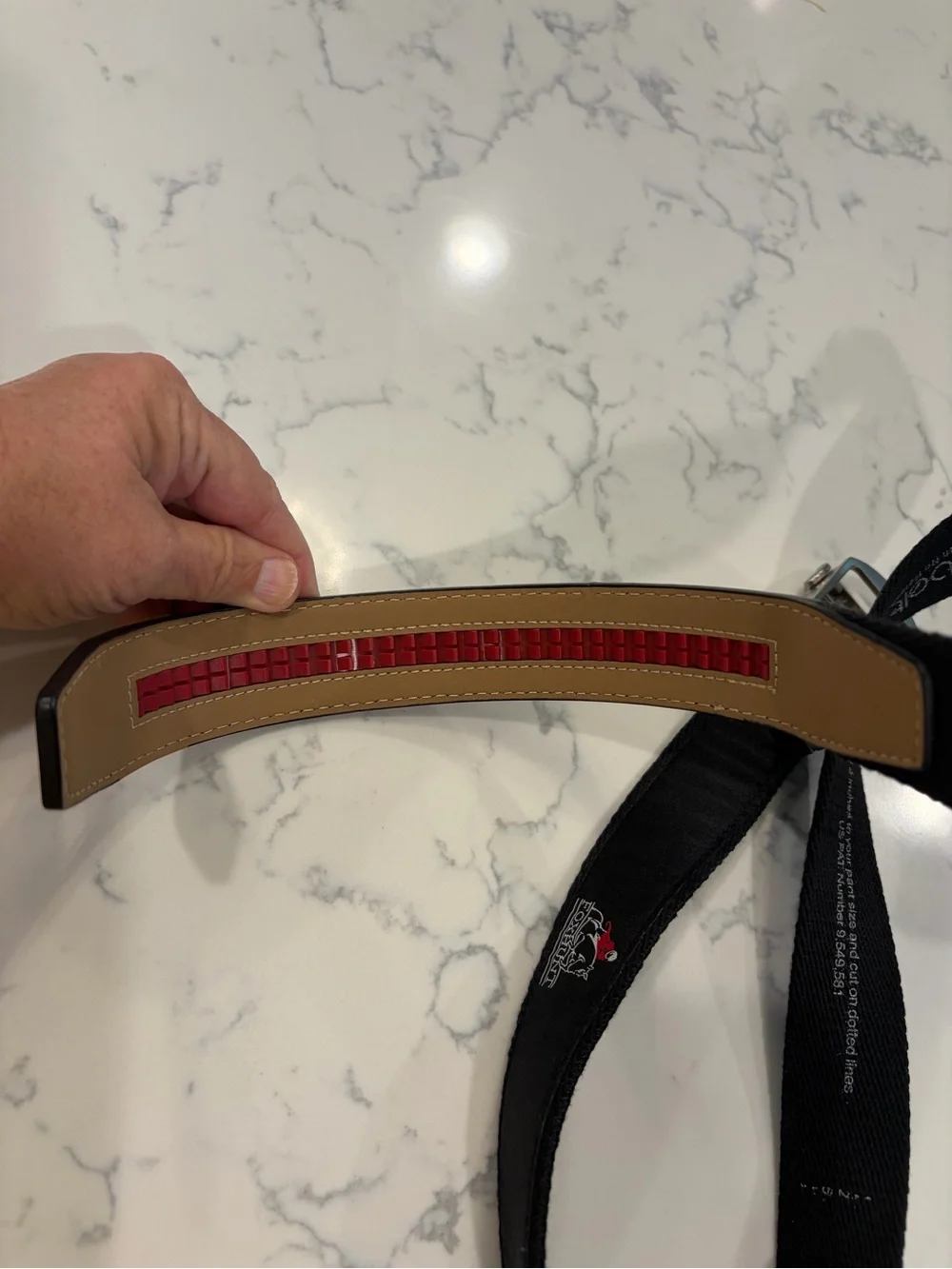 NEXBELT Adjustable Black Men's Belt with foxhunt embroidery Automatic Buckle
